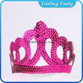 China Red Glittering Party Crown For Kids