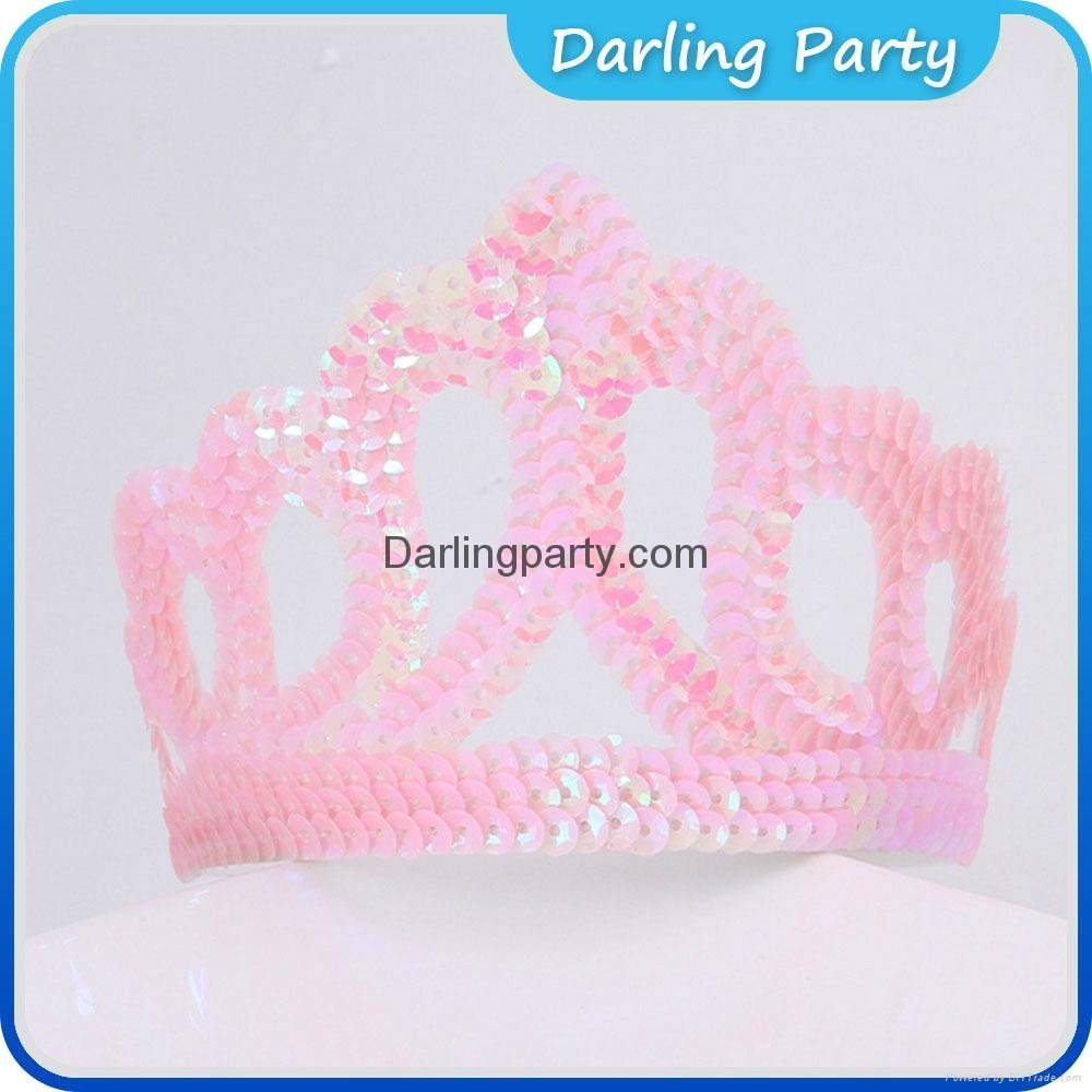 China Red Glittering Party Crown For Kids 2