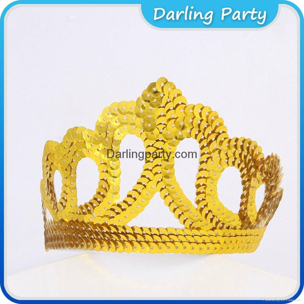 China Red Glittering Party Crown For Kids 3