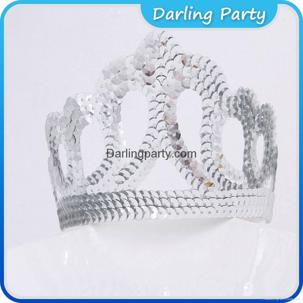 China Red Glittering Party Crown For Kids 4