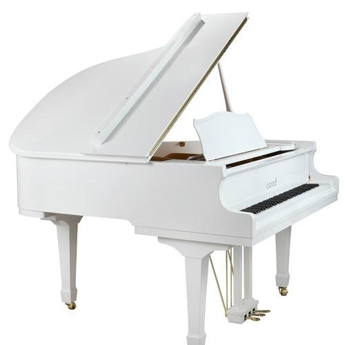 White baby grand piano GP150