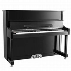 black upright piano 