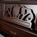 Teak polished upright piano size C25A 5