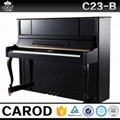 black baby upright piano C23B