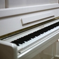 white upright piano C23W 3