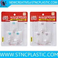 White Plastic Self Adhesive Stick On