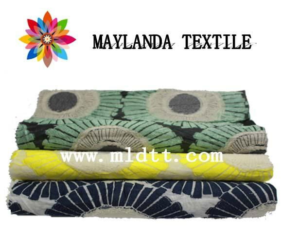 Maylanda textile 2016 factory for garments,carved  jacquard fabric