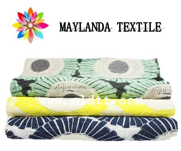 Maylanda textile 2016 factory for garments,carved  jacquard fabric 2