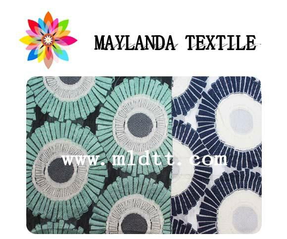 Maylanda textile 2016 factory for garments,carved  jacquard fabric 3