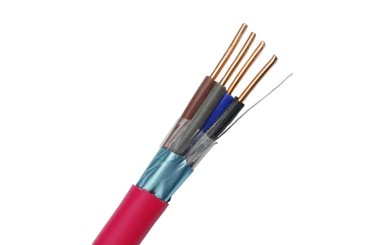 FRLS PVC Shielded Fire Resistant Cable for Security , Fire Proof Cable