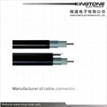 RG11 CATV Coaxial Cable with Messenger Copper Clad Steel Conductor PE Jacket