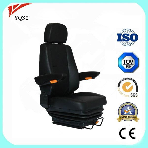 Leather cover air suspension Universal truck bus driver loader roller seat  2