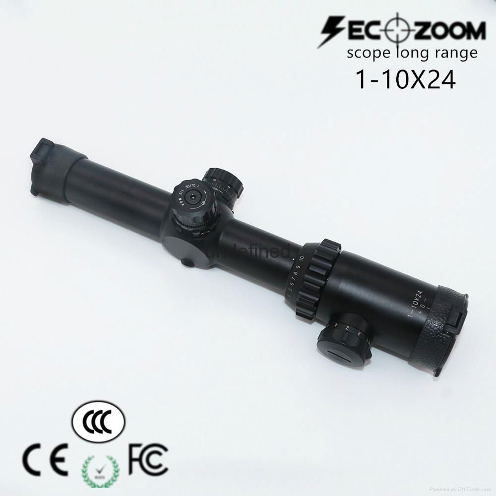 Mira Telescopica 30MM Diameter 1-10X24 w/e Adjustable Telescopic Sights 5