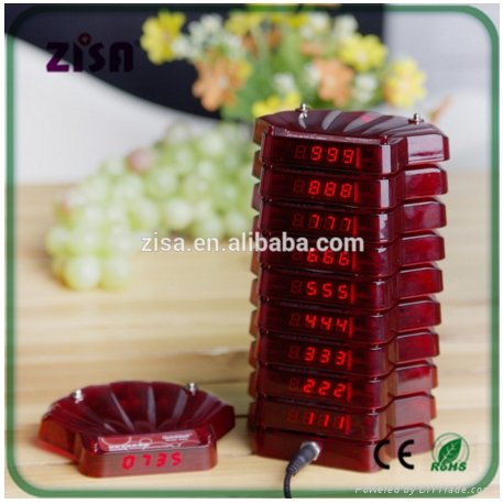 ZISACALL fast food restaurant wireless coaster pager 3