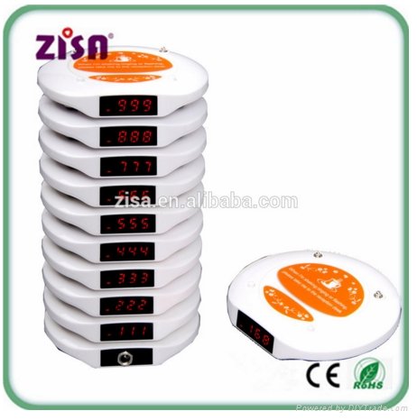 ZISACALL Wireless Calling System Restaurant Coaster Pagers