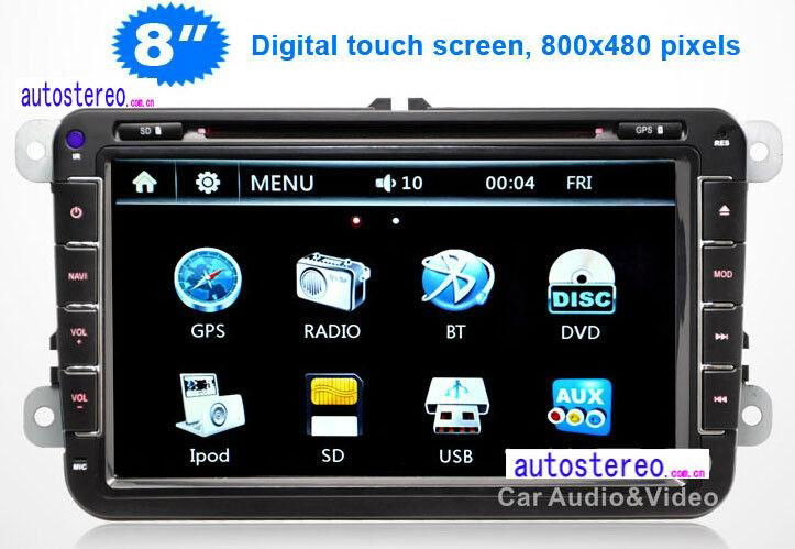 Auto Radio 8 inch Car Stereo Sat Nav GPS Navigation With 3G WiFi