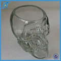 xuzhou wholesale skull shaped glass cup glass skull cup