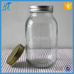 500ml glass canning mason jar with metal lid