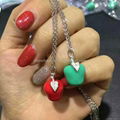 Red and Green Apple Necklace 3