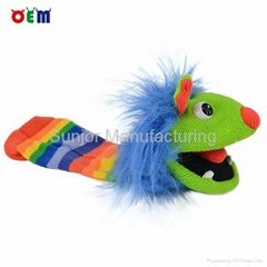 Competitive factory price Knitted Hand Puppet for adult nice stripy hand puppet 