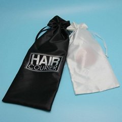 Customized large Drawstring Satin Hair Bag