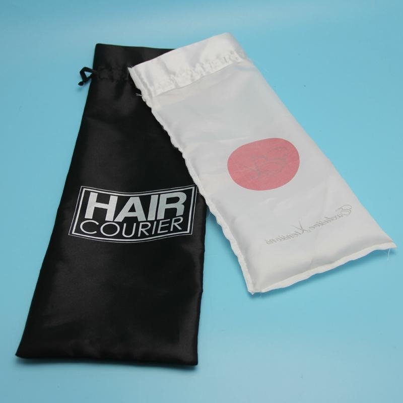 Customized large Drawstring Satin Hair Bag 3