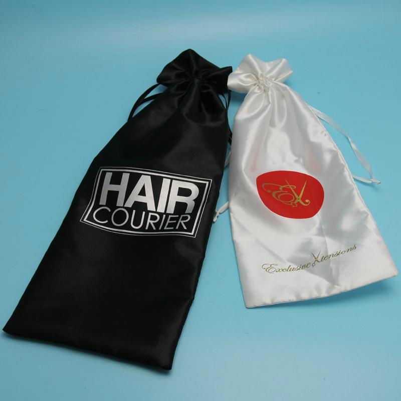 Customized large Drawstring Satin Hair Bag 5