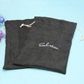 plain black suede jewelry bags with