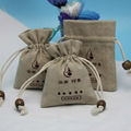 Wholesale Recycle Drawstring Linen Pouch For Jewelry