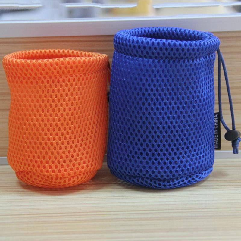 small drawstring polyester mesh dust pouch