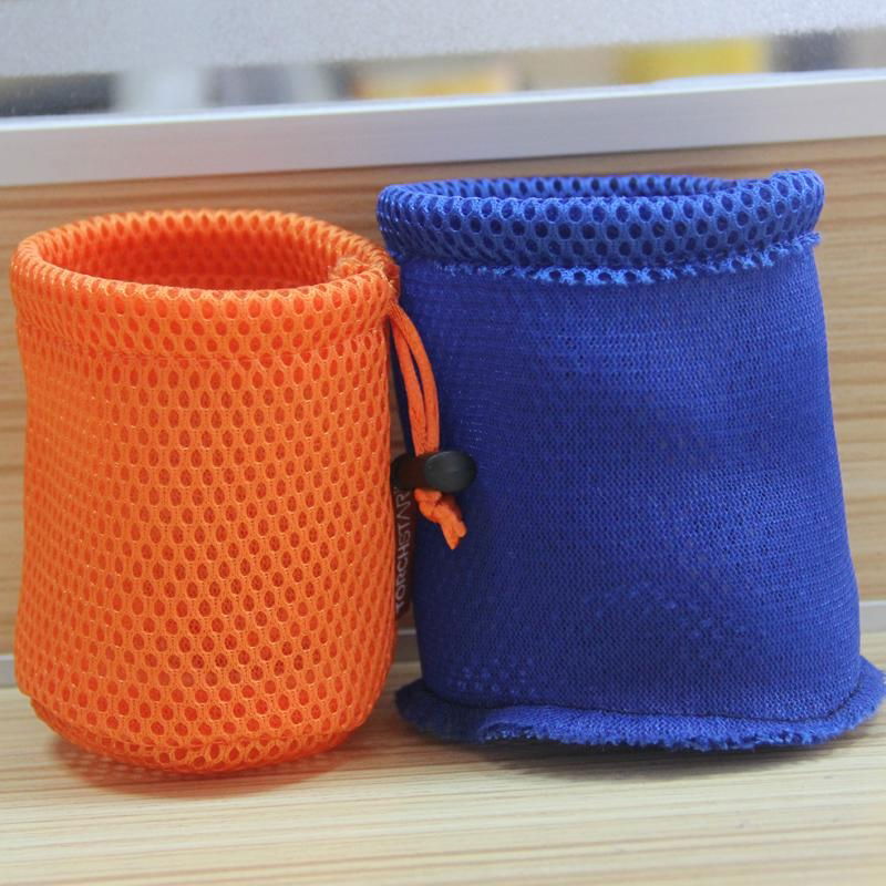 small drawstring polyester mesh dust pouch 2