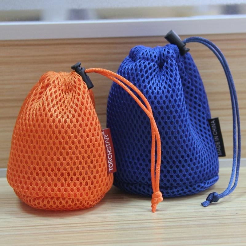 small drawstring polyester mesh dust pouch 3