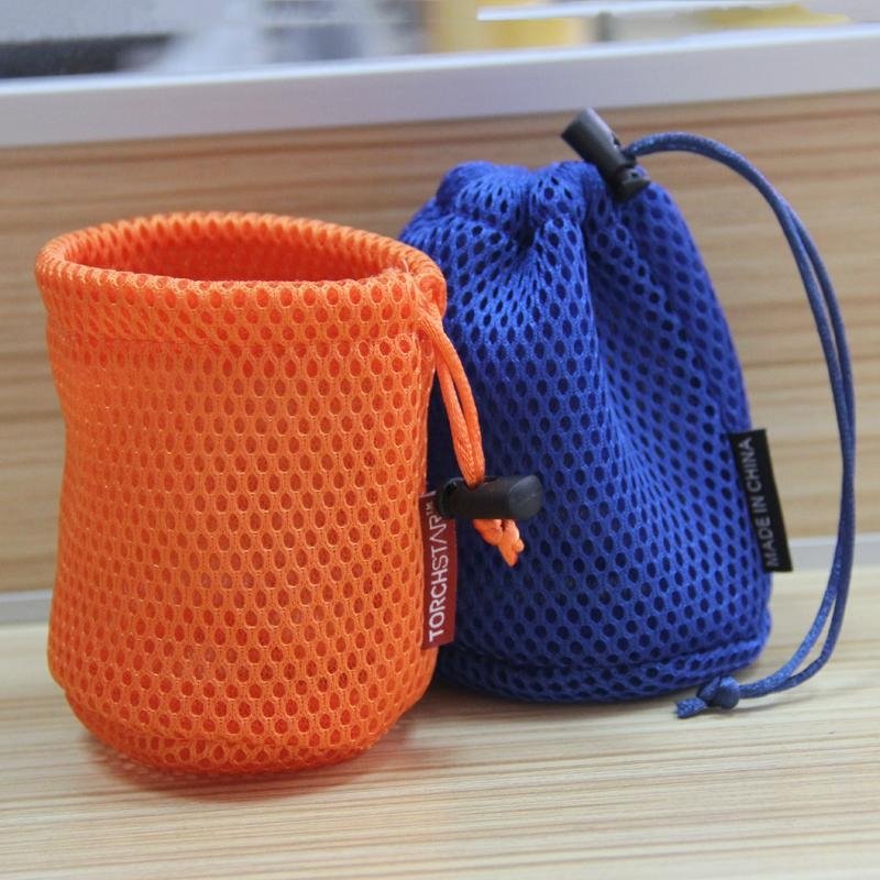 small drawstring polyester mesh dust pouch 4