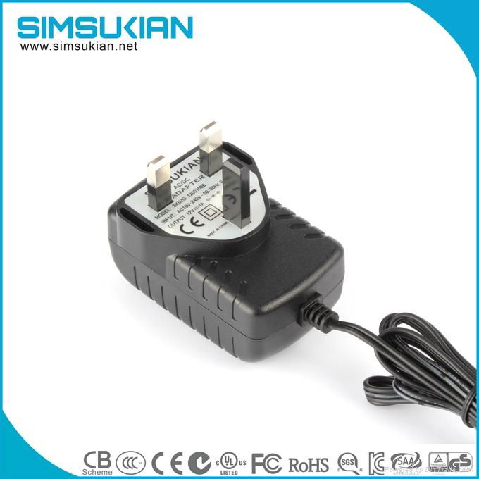 UK plug Wall-mount 15W AC/DC power adapter for LED strip 4