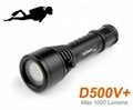 Updated 1000lumens professional portable video dive light 1