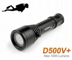 Updated 1000lumens professional portable video dive light
