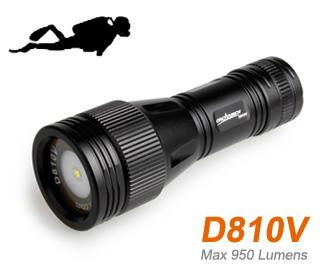 950lumens portable high output underwater dive light