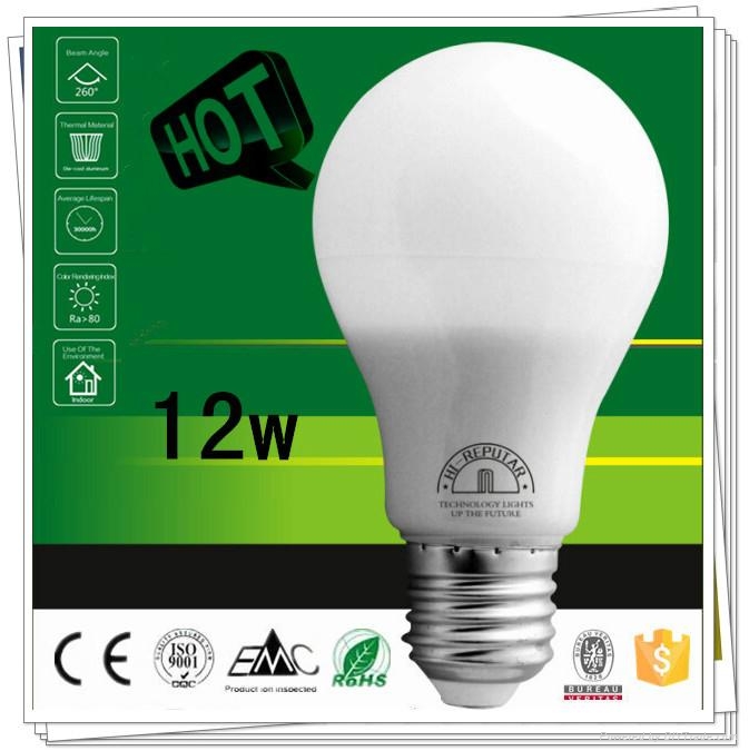 New High lumen 85265V E27 12w led bulb HDLA6512 Hengdeli (China