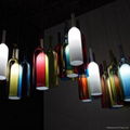 Colorful glass pendant lighting indoor lighting wine bottle shaped chandeliers 3