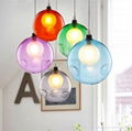 Nordic loft creative colorful bottle hanging lighting 1