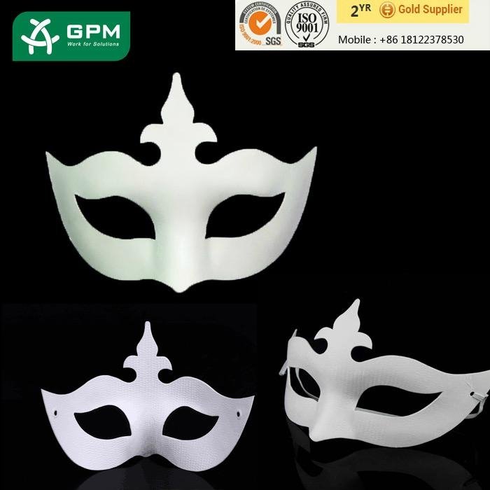 Factory Wholesale Full Face Blank White Masquerade Masks for Party 4