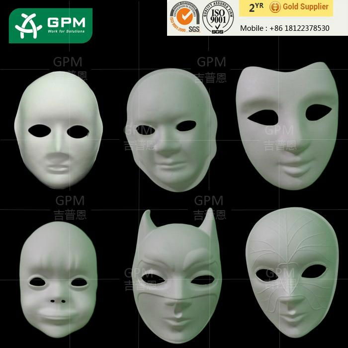 1.5mm Thickness Good Quality White Unpainted DIY Face Mask for Children painting 2