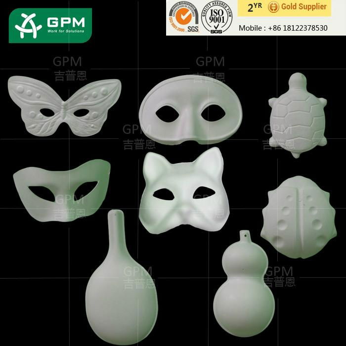 1.5mm Thickness Good Quality White Unpainted DIY Face Mask for Children painting 4