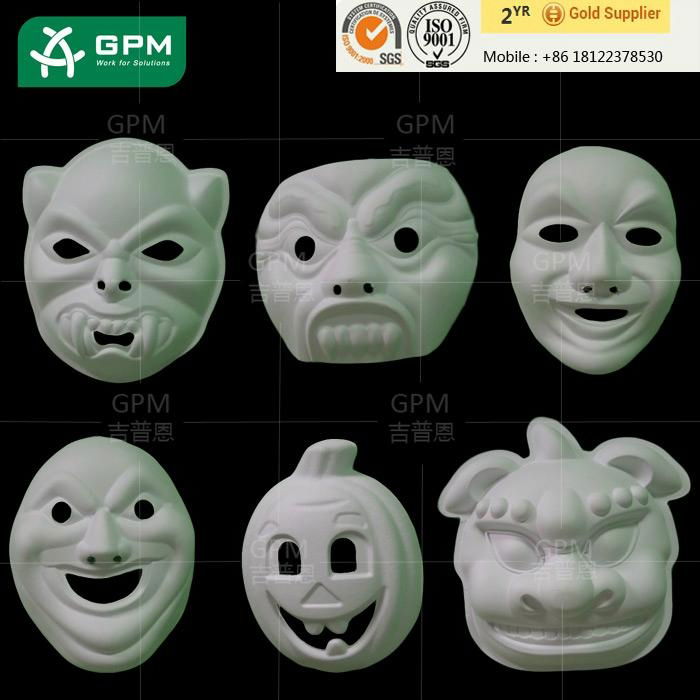 1.5mm Thickness Good Quality White Unpainted DIY Face Mask for Children painting