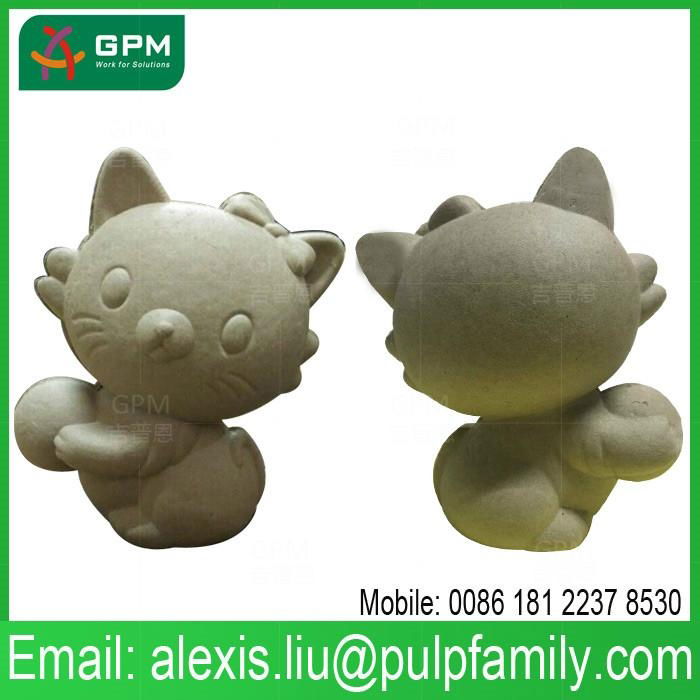 Factory Wholesale Unpainted DIY Craft Product Paper Mache Animal to k