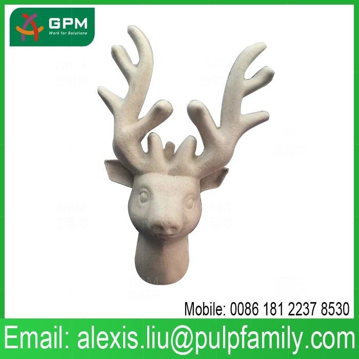 Factory Wholesale Unpainted DIY Craft Product Paper Mache Animal to k 4