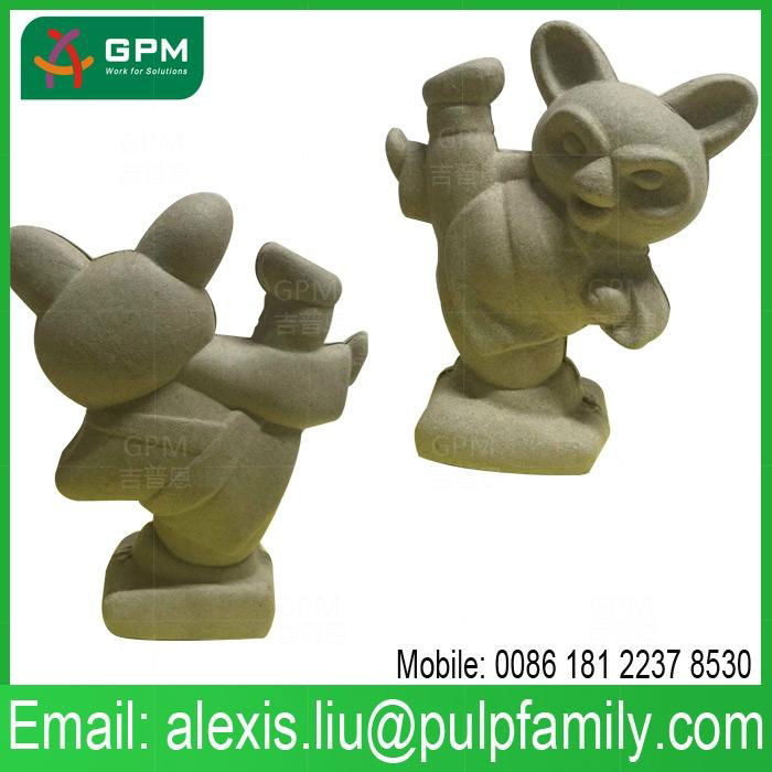 Factory Wholesale Unpainted DIY Craft Product Paper Mache Animal to k 3