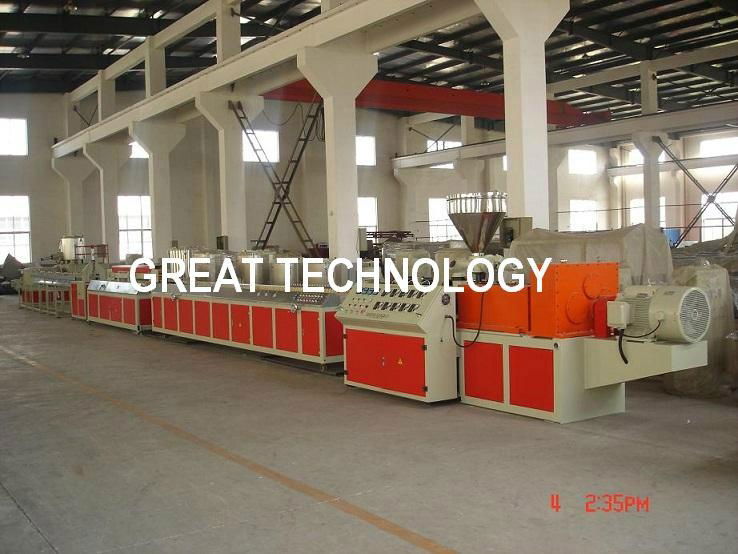 Wood PVC PE Plastic deck floor WPC Profiles production line 5