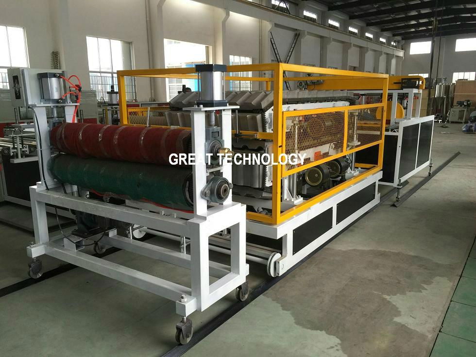 Glazed corrugated PVC roofing tile making machines 3