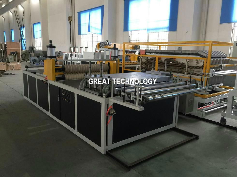 Glazed corrugated PVC roofing tile making machines 5